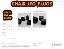 Tablet Screenshot of chairlegplugs.com